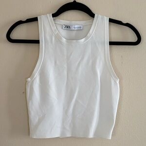 Zara Classic White Crop Top